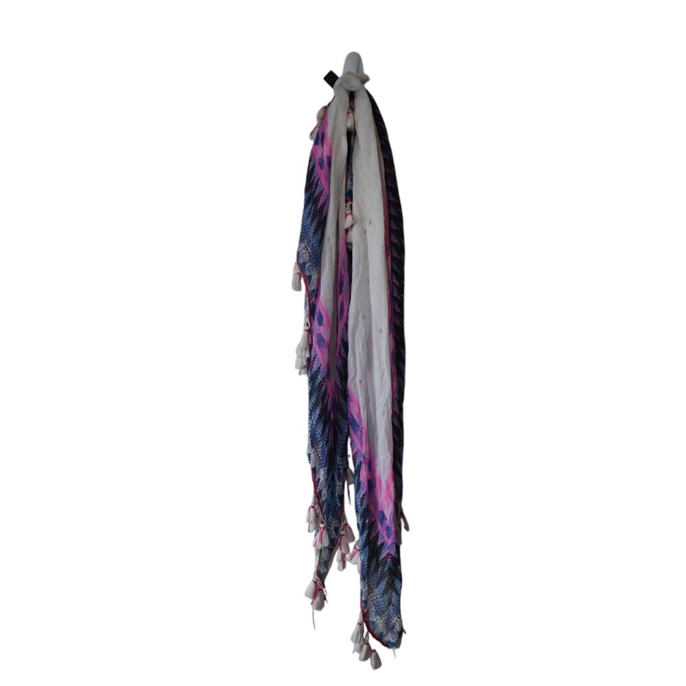 American Eagle Outfitters White/Pink Tassel Scard